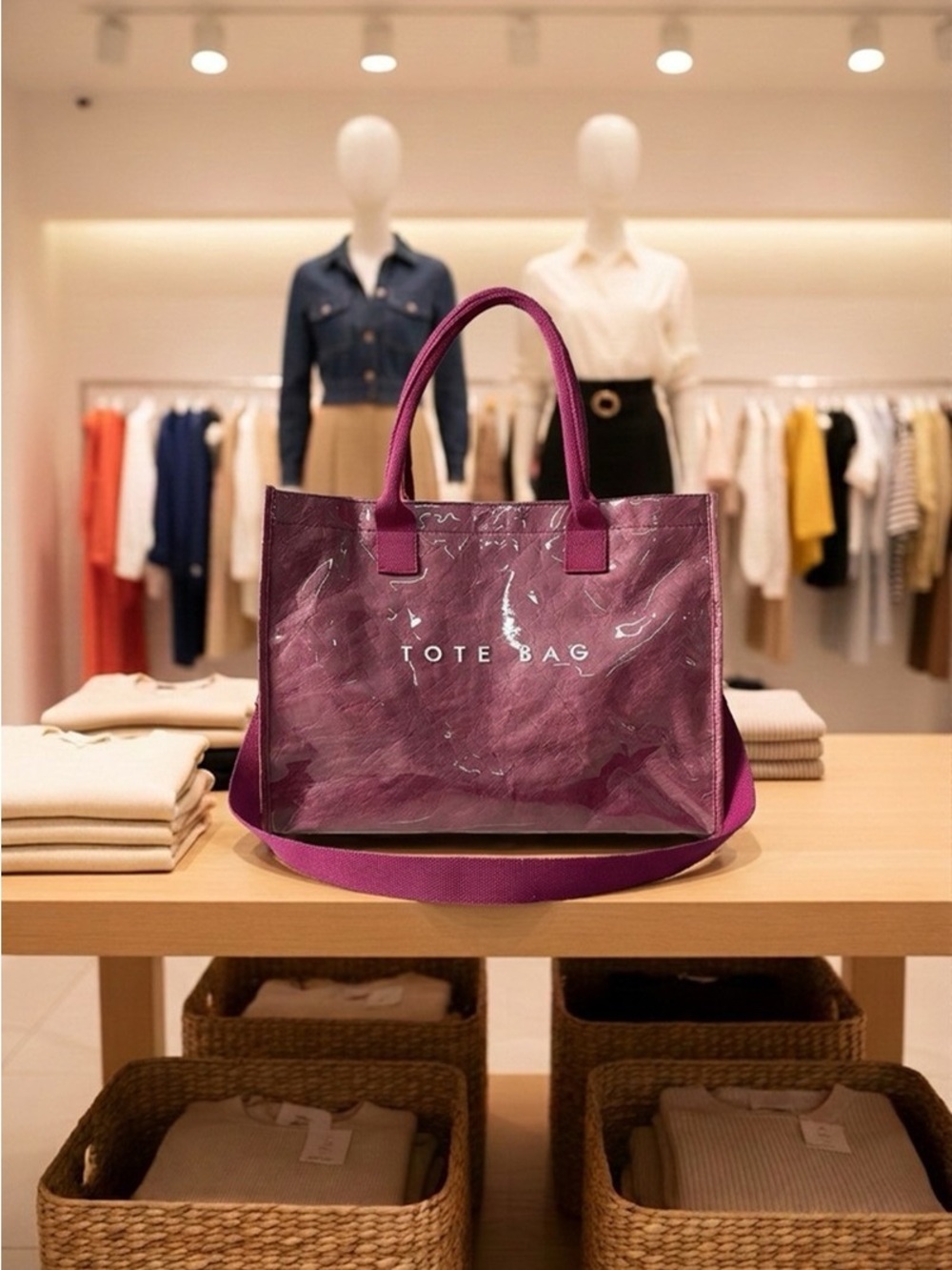 Zenana Outfitters Purple Tote Bag